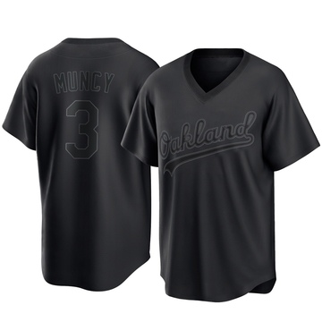 Replica Max Muncy Youth Oakland Athletics Black Pitch Fashion Jersey