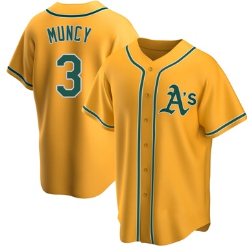 Replica Max Muncy Youth Oakland Athletics Gold Alternate Jersey
