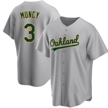 Replica Max Muncy Youth Oakland Athletics Gray Road Jersey