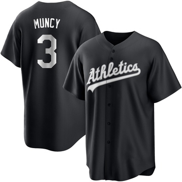 Replica Max Muncy Youth Oakland Athletics White Black/ Jersey