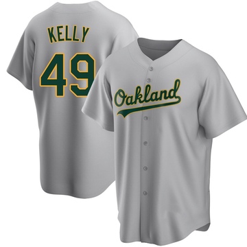 Replica Michael Kelly Youth Oakland Athletics Gray Road Jersey