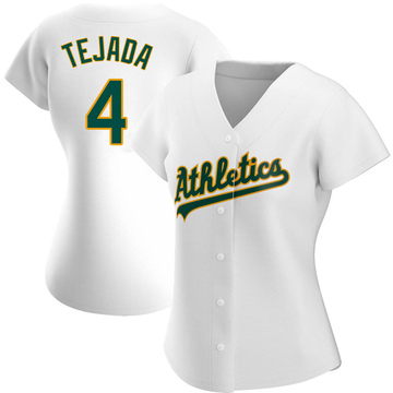 Replica Miguel Tejada Women's Oakland Athletics White Home Jersey