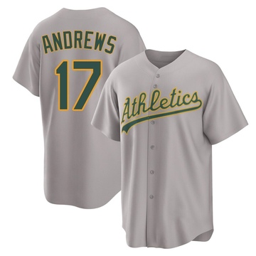 Replica Mike Andrews Youth Oakland Athletics Gray Away 2.0 Jersey