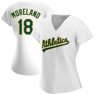 Replica Mitch Moreland Women's Oakland Athletics White Home Jersey
