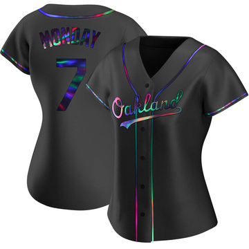 Replica Rick Monday Women's Oakland Athletics Black Holographic Alternate Jersey