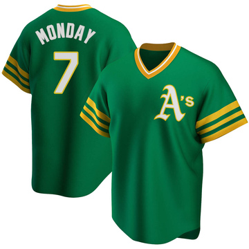 Replica Rick Monday Youth Oakland Athletics Kelly Green R Road Cooperstown Collection Jersey