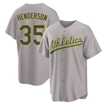 Replica Rickey Henderson Youth Oakland Athletics Gray Away 2.0 Jersey