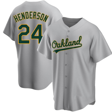 Replica Rickey Henderson Youth Oakland Athletics Gray Road Jersey