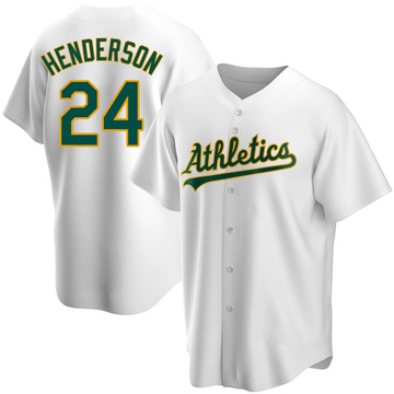Replica Rickey Henderson Youth Oakland Athletics White Home Jersey