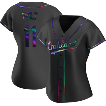 Replica Skye Bolt Women's Oakland Athletics Black Holographic Alternate Jersey