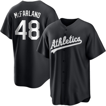 Replica T.J. McFarland Youth Oakland Athletics White Black/ Jersey