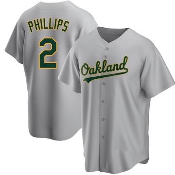 Replica Tony Phillips Youth Oakland Athletics Gray Road Jersey