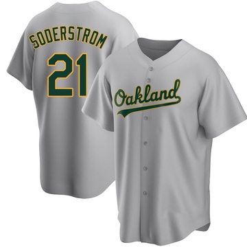 Replica Tyler Soderstrom Youth Oakland Athletics Gray Road Jersey