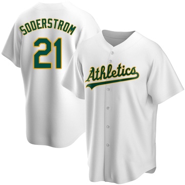 Replica Tyler Soderstrom Youth Oakland Athletics White Home Jersey
