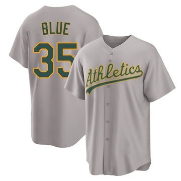 Replica Vida Blue Youth Oakland Athletics Blue Gray Away 2.0 Jersey